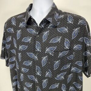 Tasso Elba Men's XL 17-17 1/2 Short Sleeve Button Up Hawaiian Shirt Silk Blend